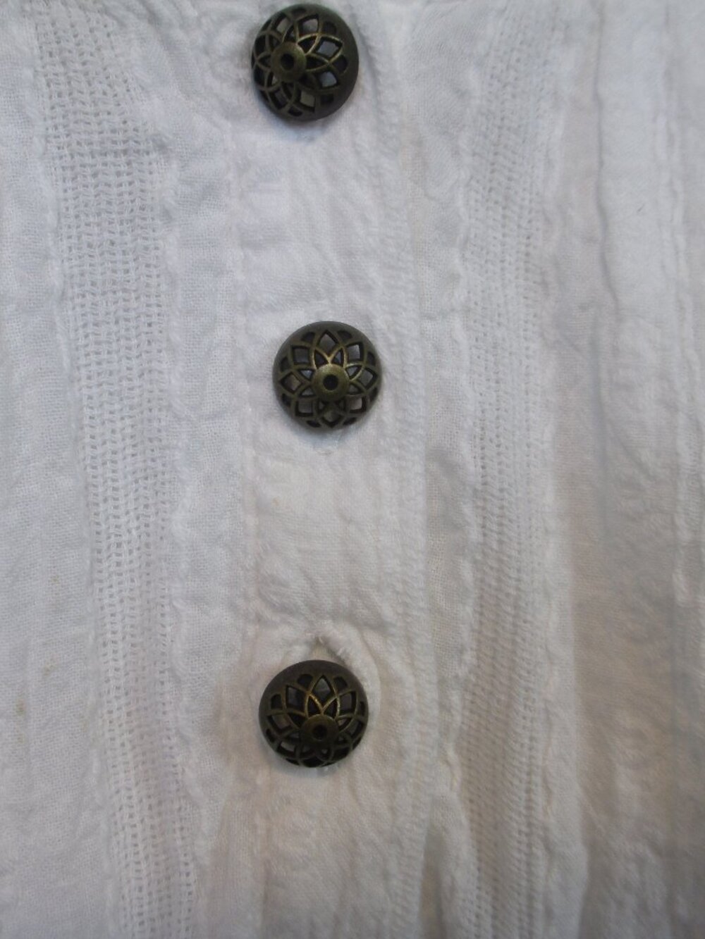 By Anthropologie Haley Embroidered Lace Tunic Blouse Ivory Size Large EUC - Picture 7 of 11